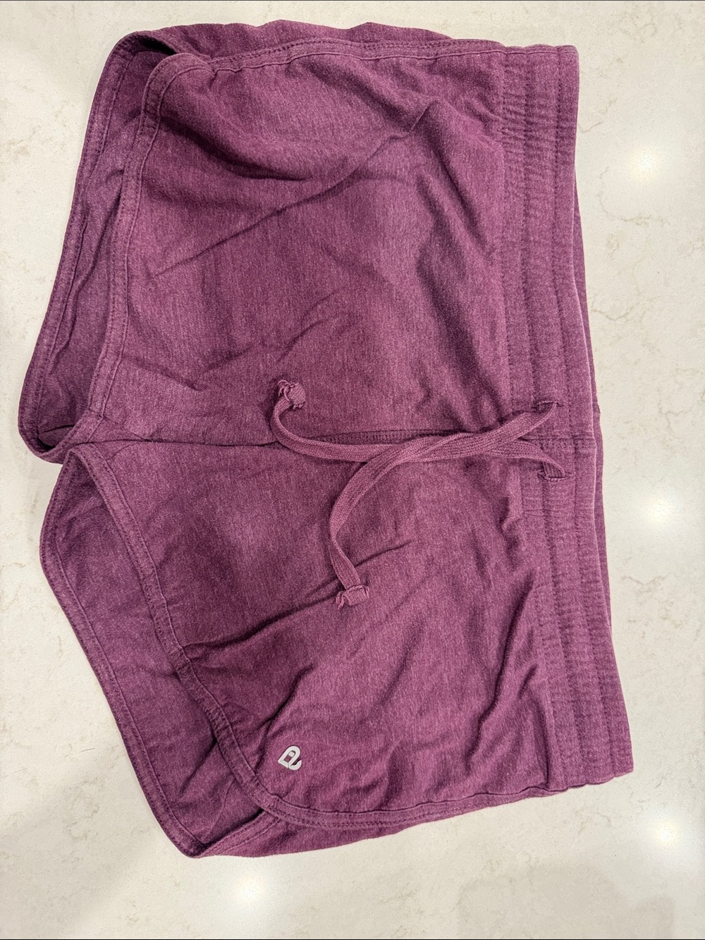 Colosseum Plum Athletic Knit Shorts with Drawstring